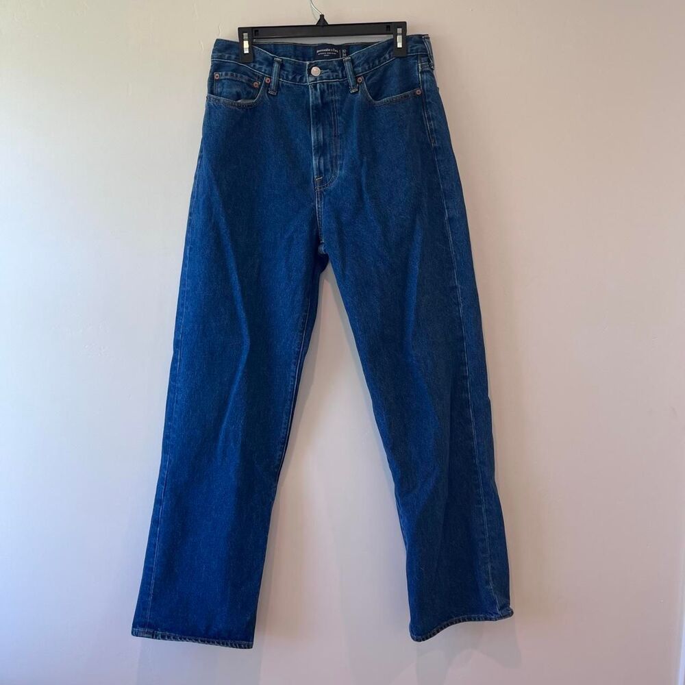 Abercrombie-fitch Men's Blue and Navy Jeans